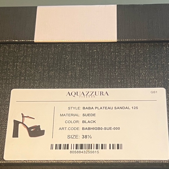 GENUINE - Baba Plateau 125 Suede Platform Sandals - Picture 6 of 10